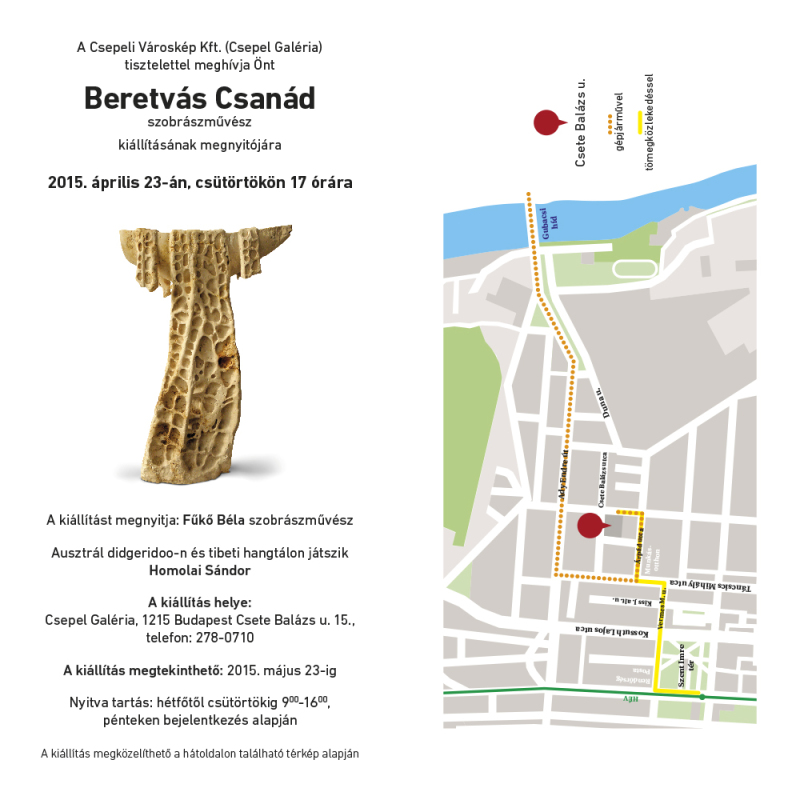 Beretvás Csanád szobrászművész kiállítása