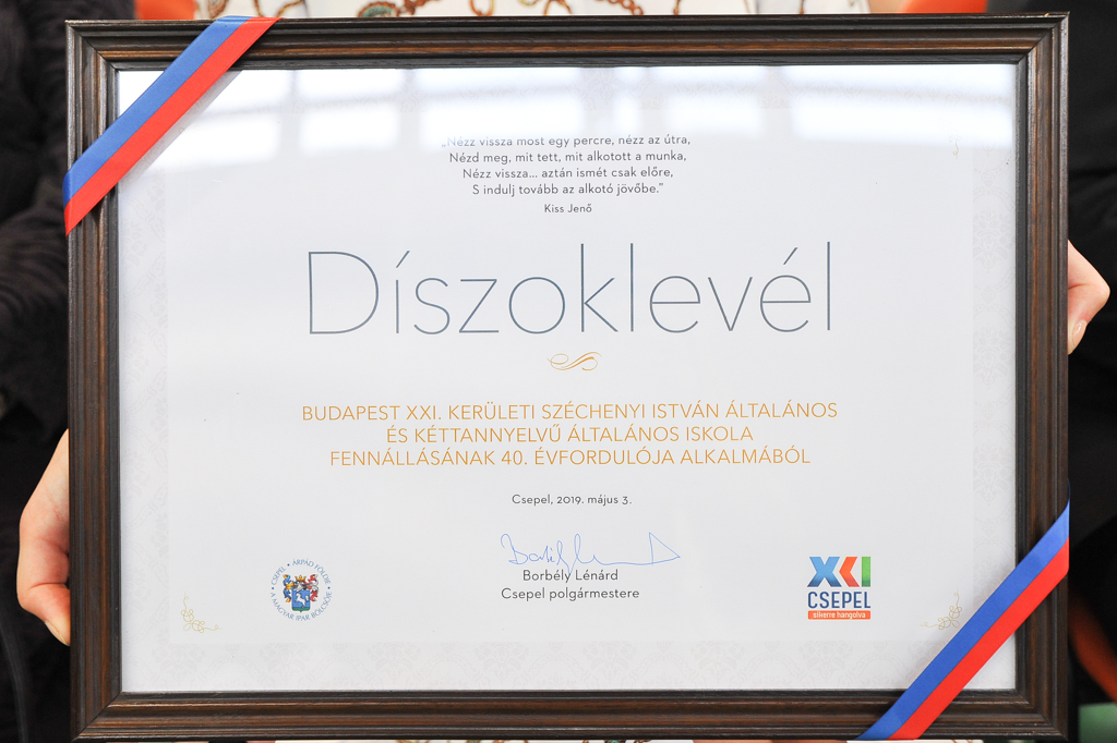 Negyvenéves születésnapját ünnepelte a Széchenyi iskola