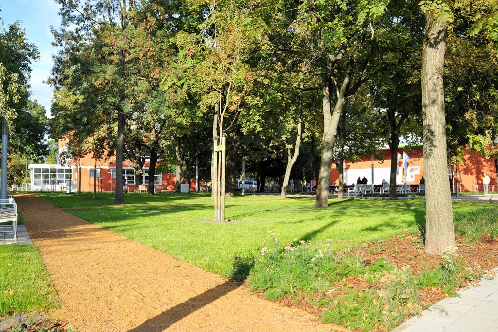 Újjávarázsolták a Radnóti Miklós Művelődési Ház parkját