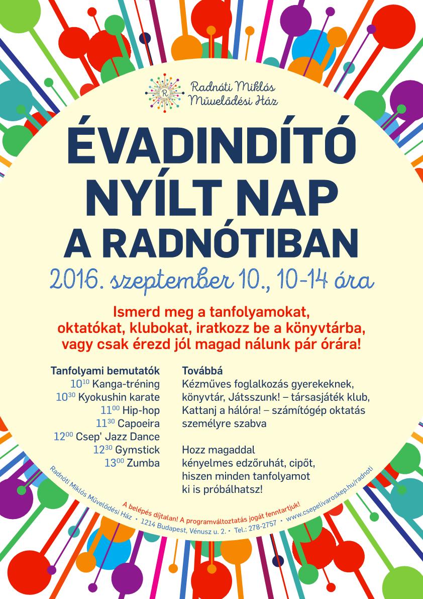 Évadindító nyílt nap