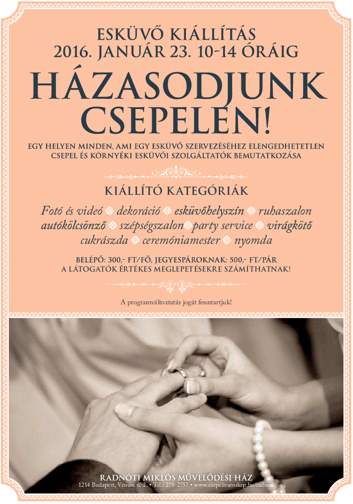 Házasodjunk Csepelen!