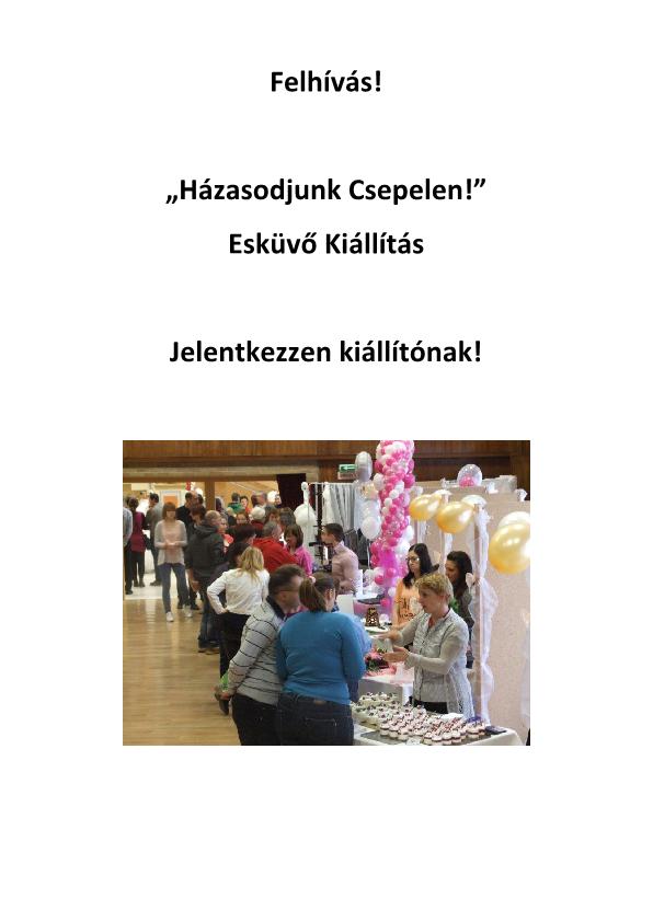 Jelentkezzen kiállítónak!