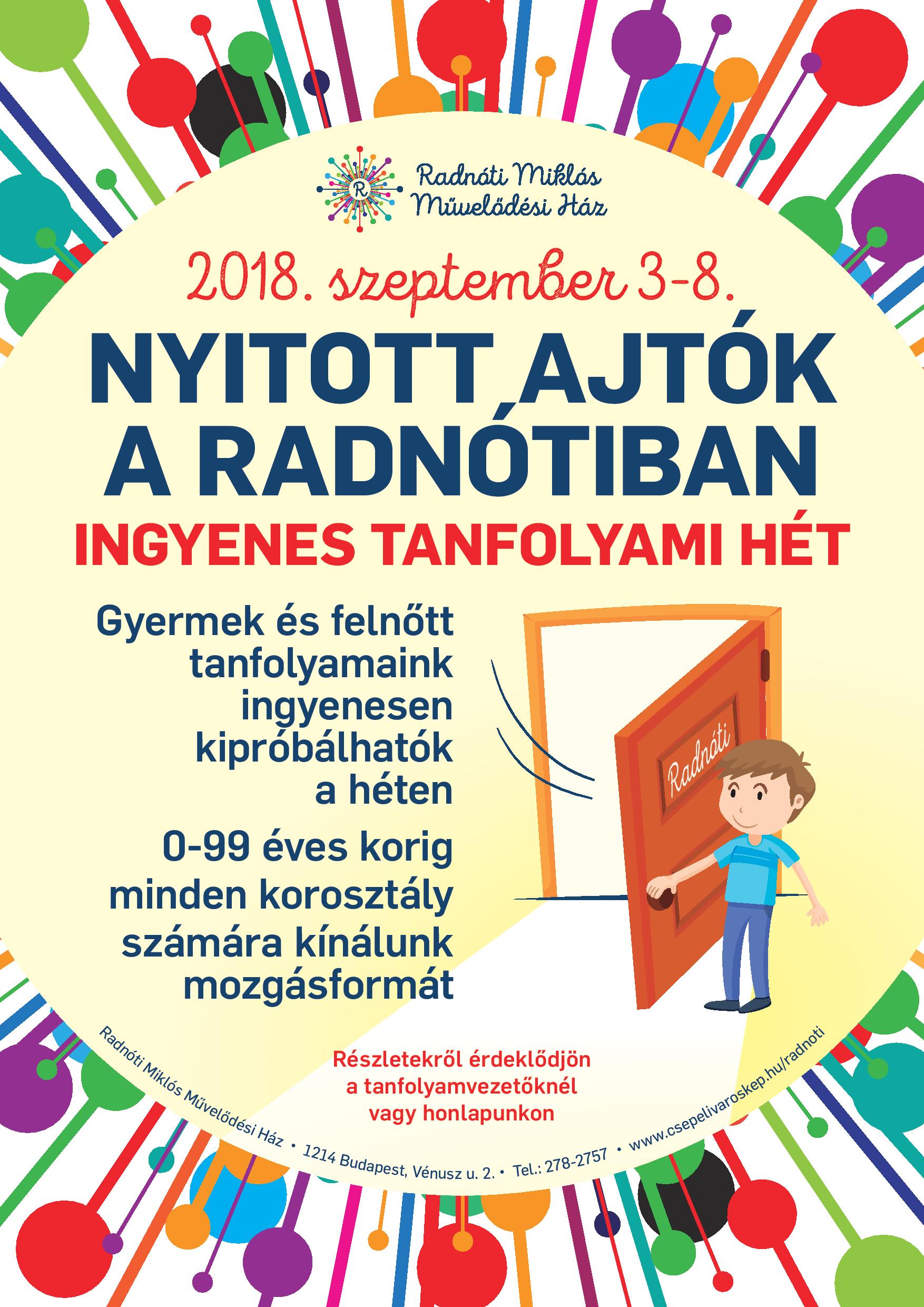 Nyitott ajtók a Radnótiban